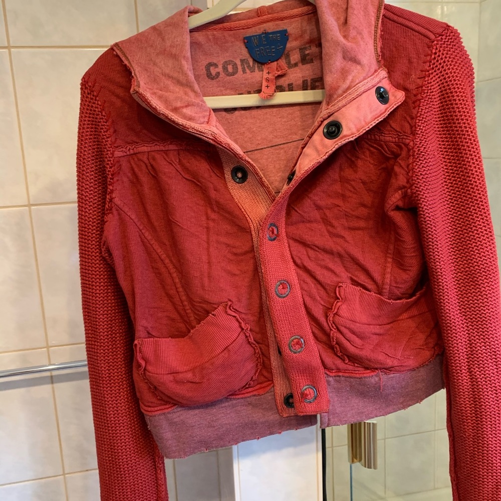 Distressed sweater hoodie